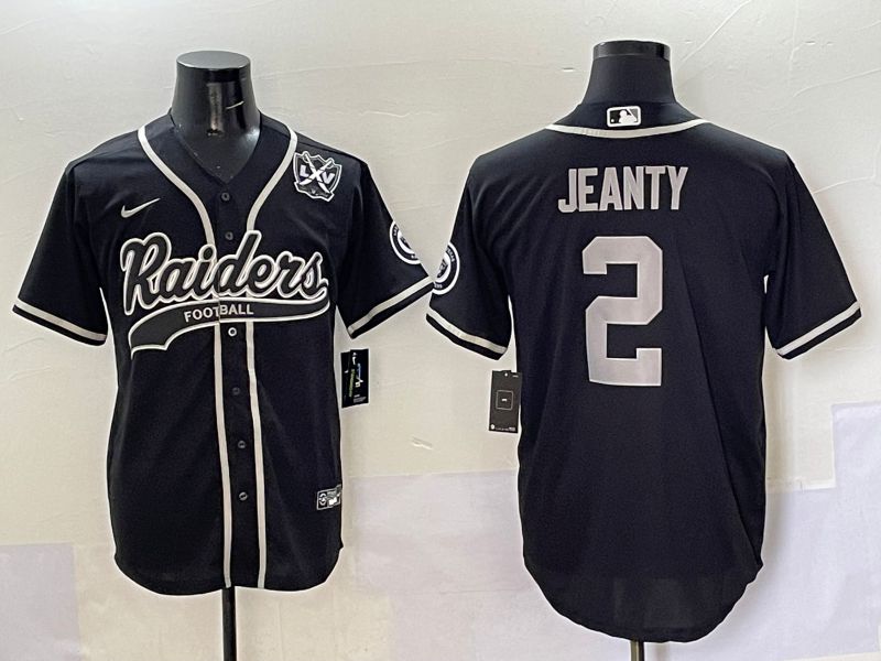 Men 2025 Oakland Raiders #2 Jeanty Black Joint Name Nike Limited NFL Jersey style 6->oakland raiders->NFL Jersey